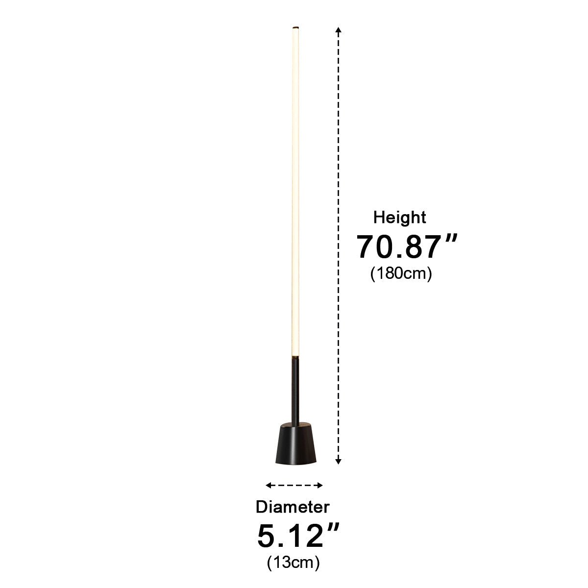 Floor Lamp – Ultra Slim 360° Dimmable Standing Led Lamp