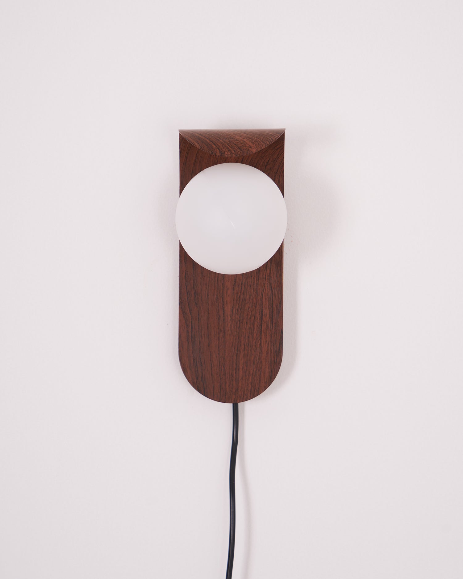 Wall Light – LED Walnut & Wood Globe Lamp