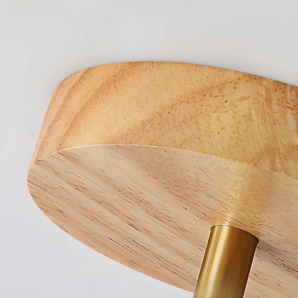 Ceiling Light – Vintage Wood & Glass Semi-Flush Mount Drum Lamp