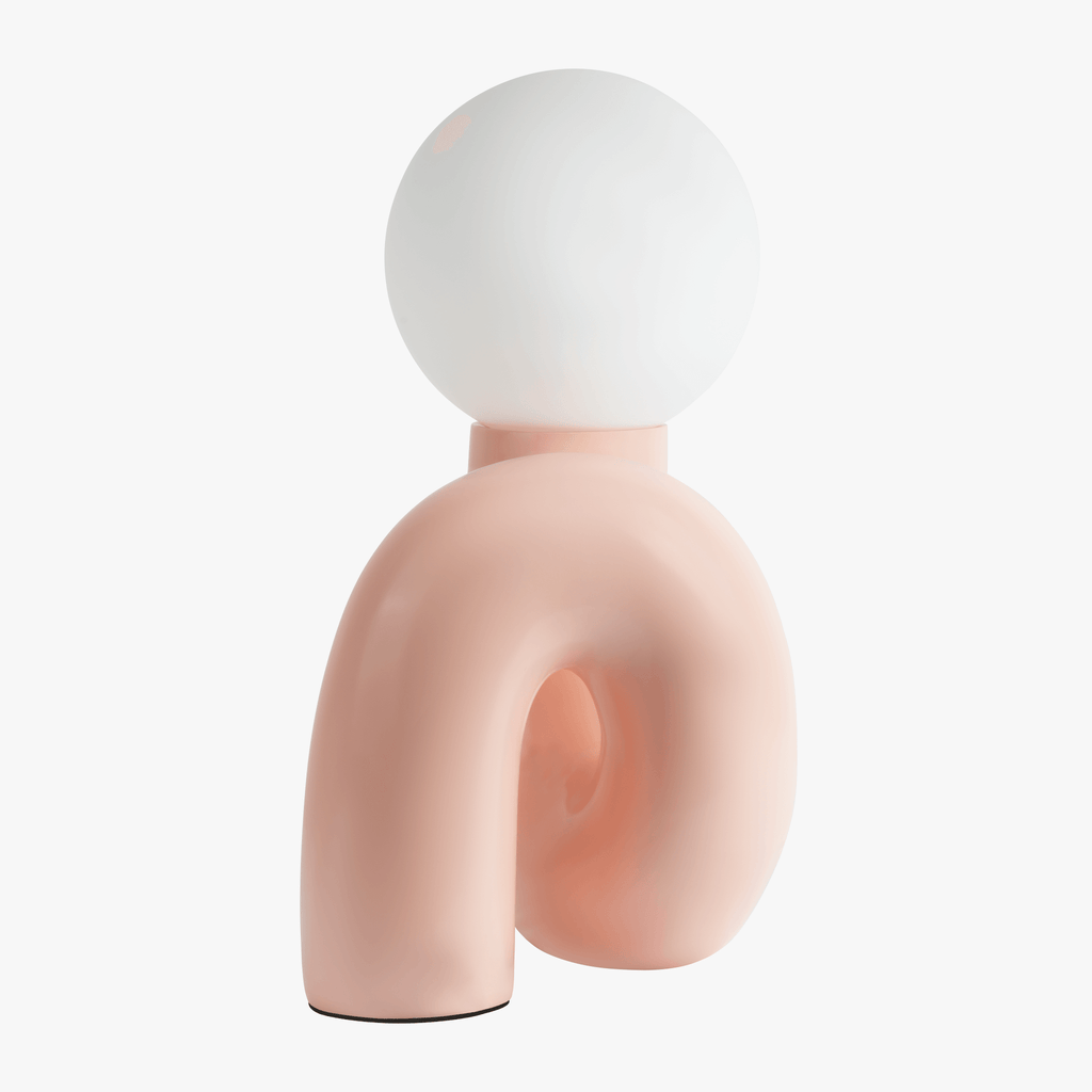 Table Lamp Gittana Sculptural – Curved Resin Base Ambient Light