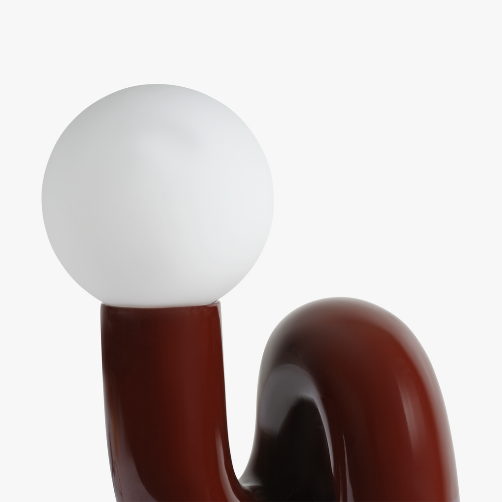 Table Lamp Gittana Sculptural – Curved Resin Base Ambient Light