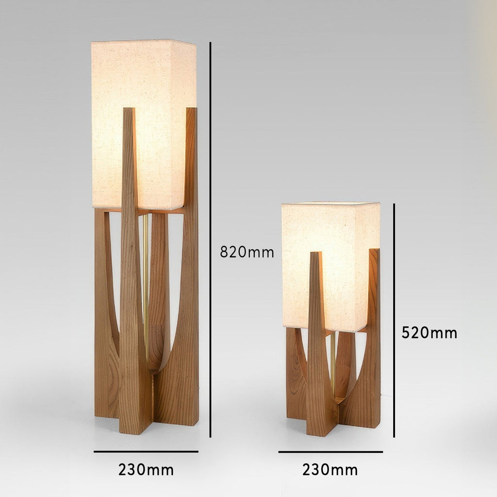 Floor Lamp – Japanese Wooden Walnut Modern LED Standing Lamp