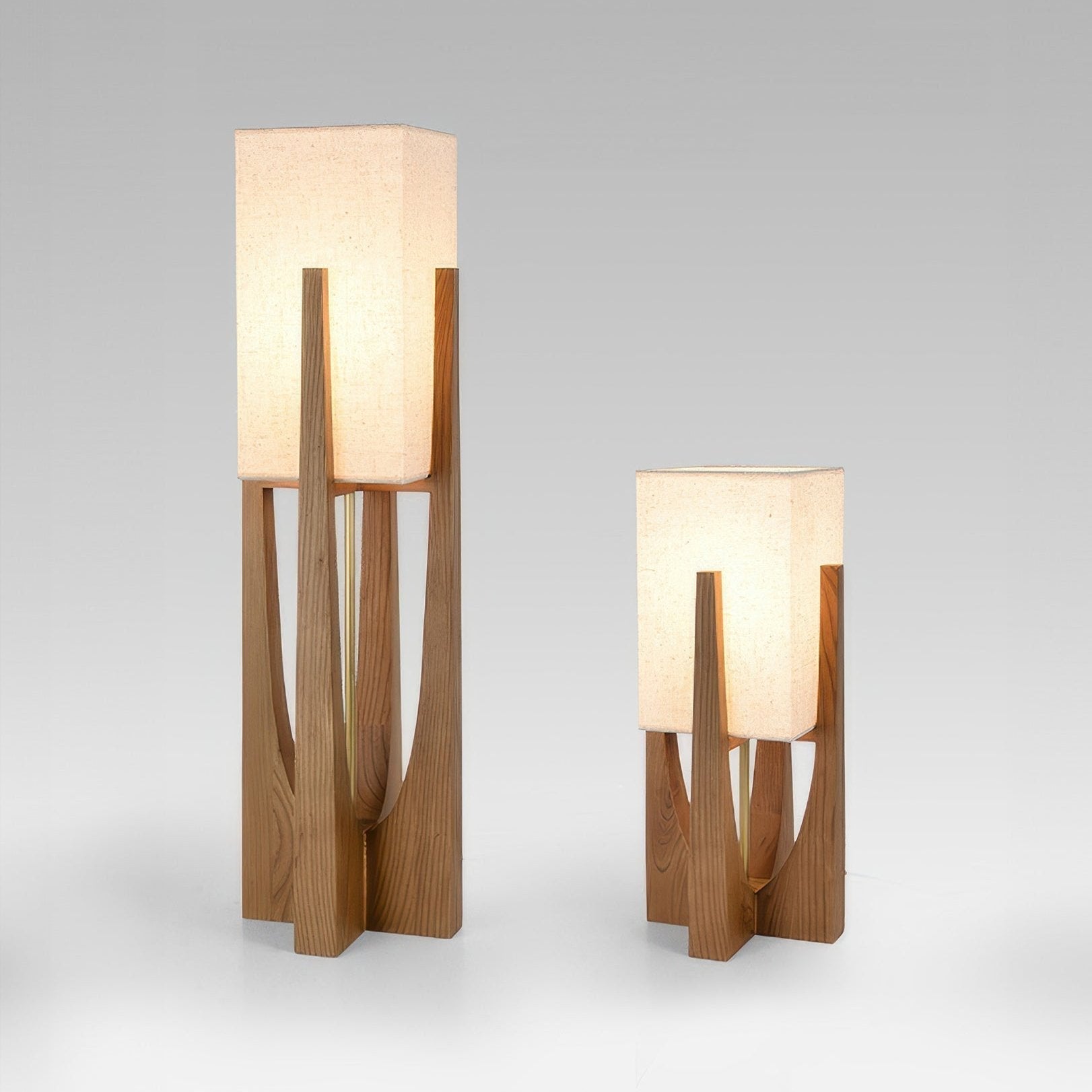 Floor Lamp – Japanese Wooden Walnut Modern LED Standing Lamp