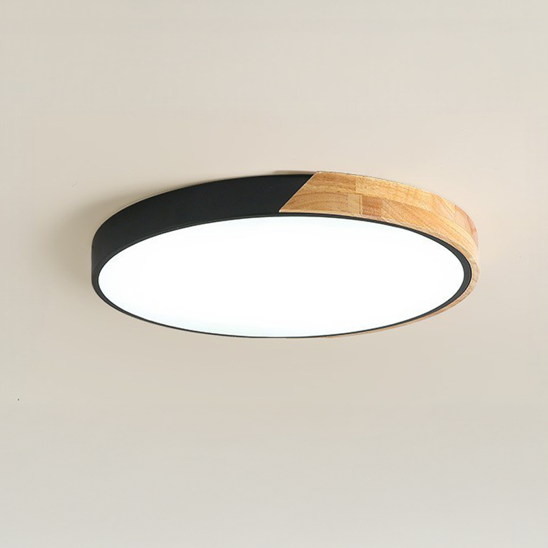 Ceiling Light -  Wooden Nordic LED Flush Mount Lamp